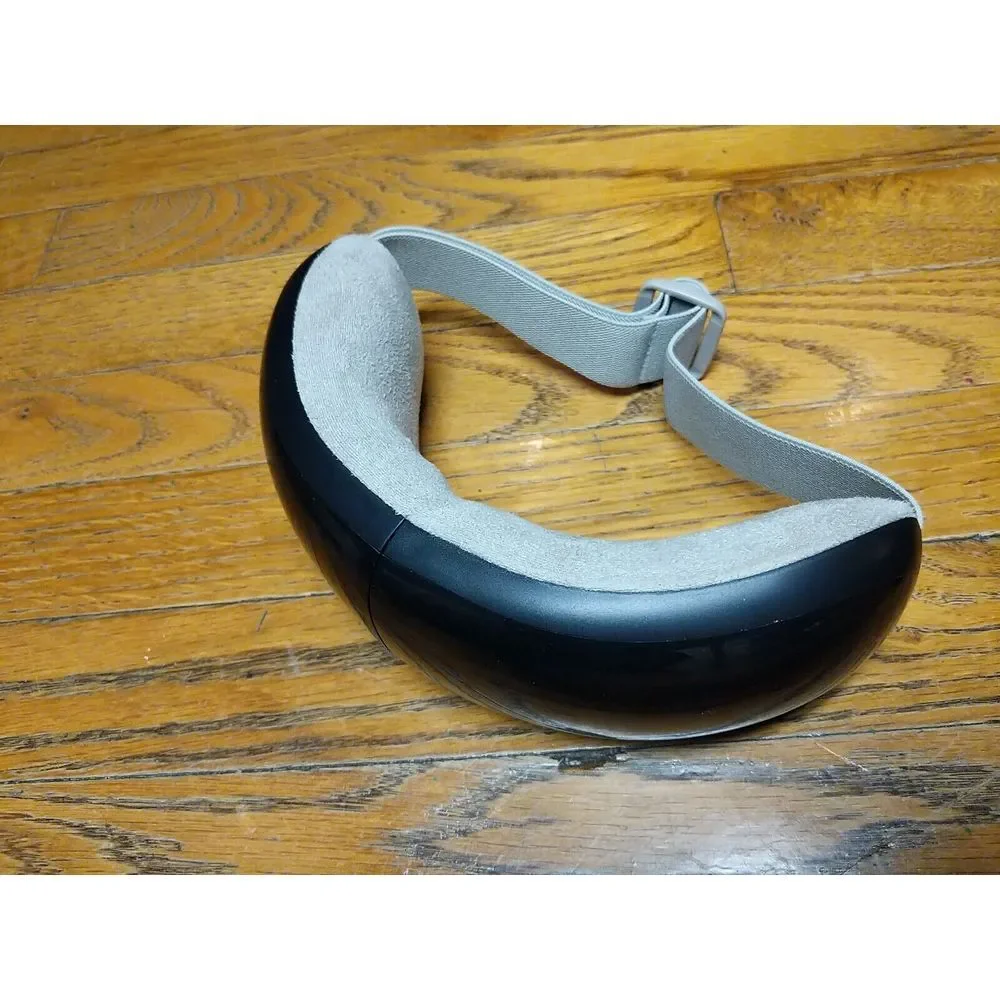 Eyeology Eye Massager with Heat, Vibrating‎ Eye Mask for Fatigue Relief Black